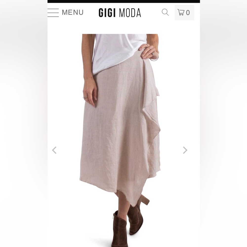 GIGI MODA VALLE WRAP SKIRT‎ TAN